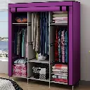 3 Column Wooden Frame Wardrobe