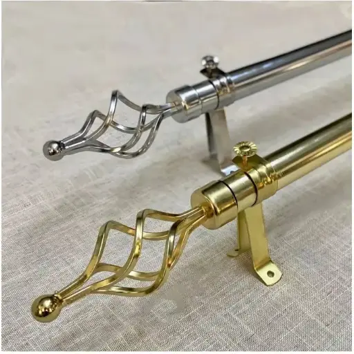 6-Meter Metallic Curtain Rod Set